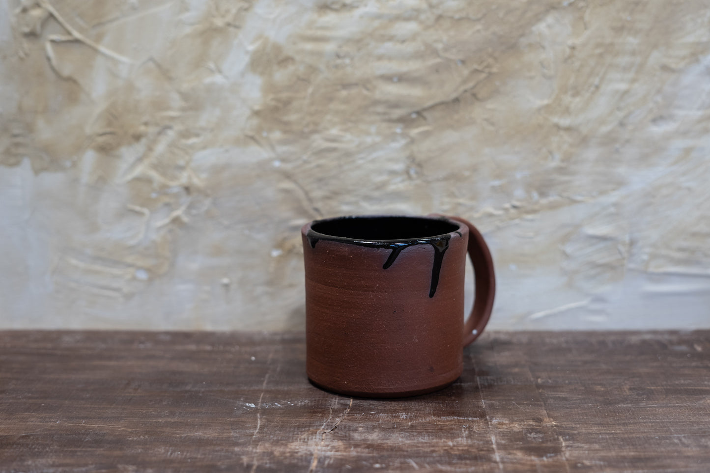 Drippy Black + Raw Mug
