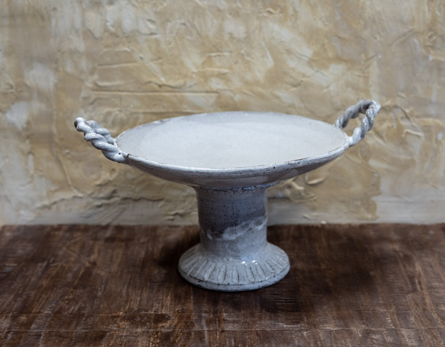 White Pedestal Bowl