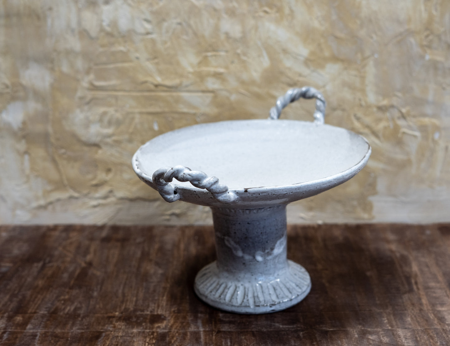 White Pedestal Bowl