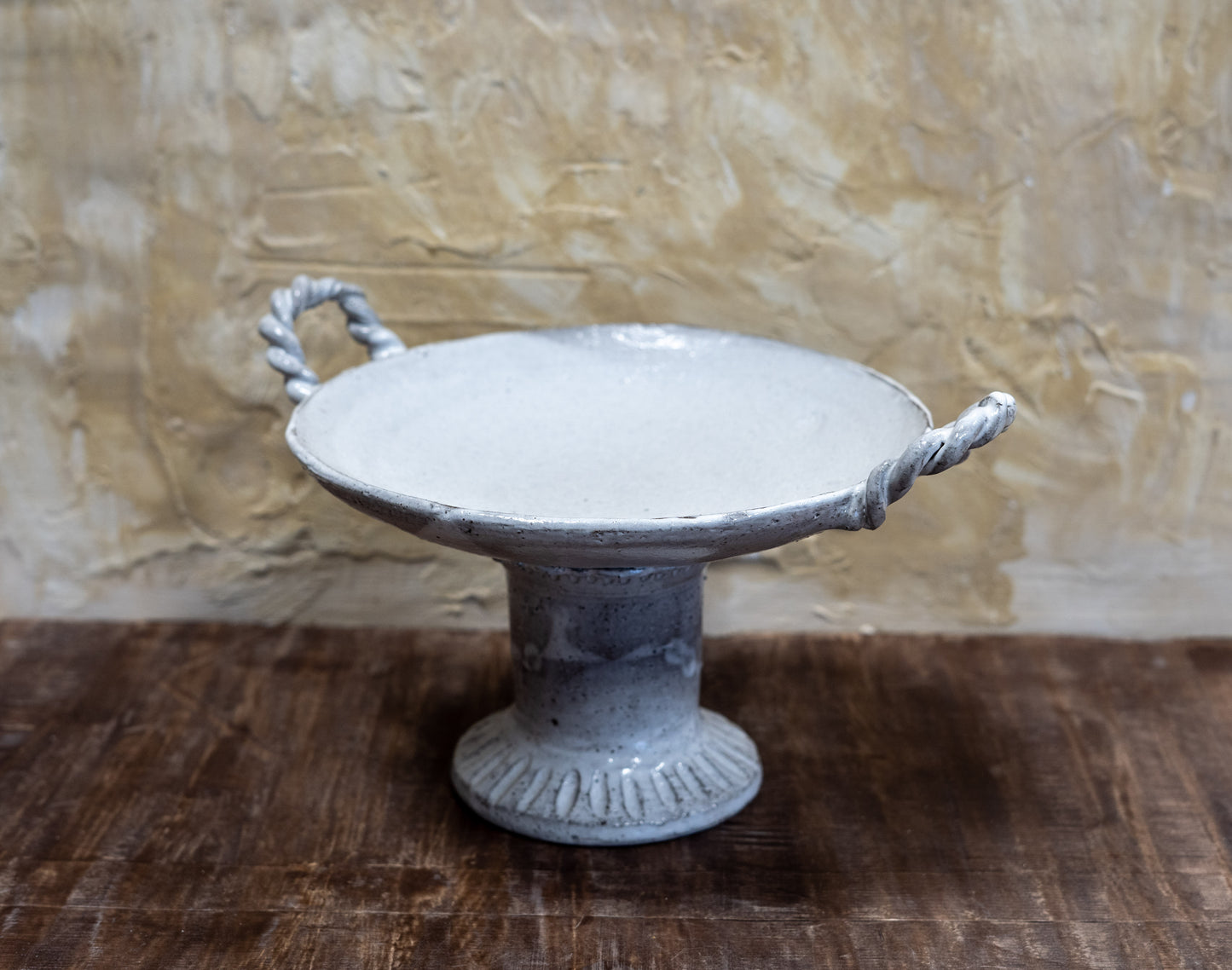 White Pedestal Bowl