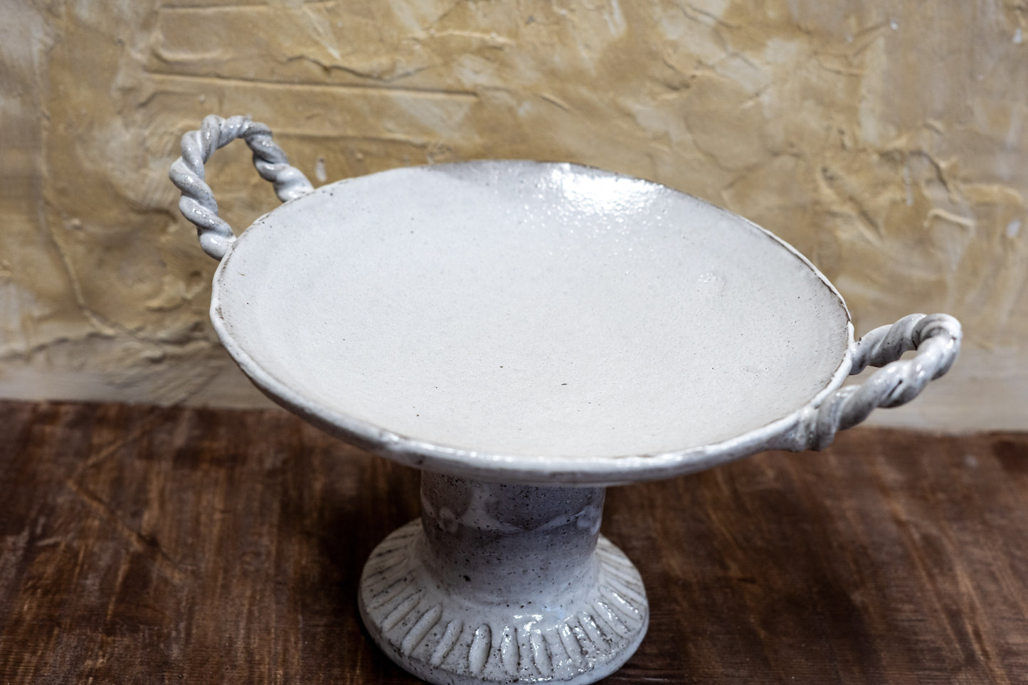 White Pedestal Bowl