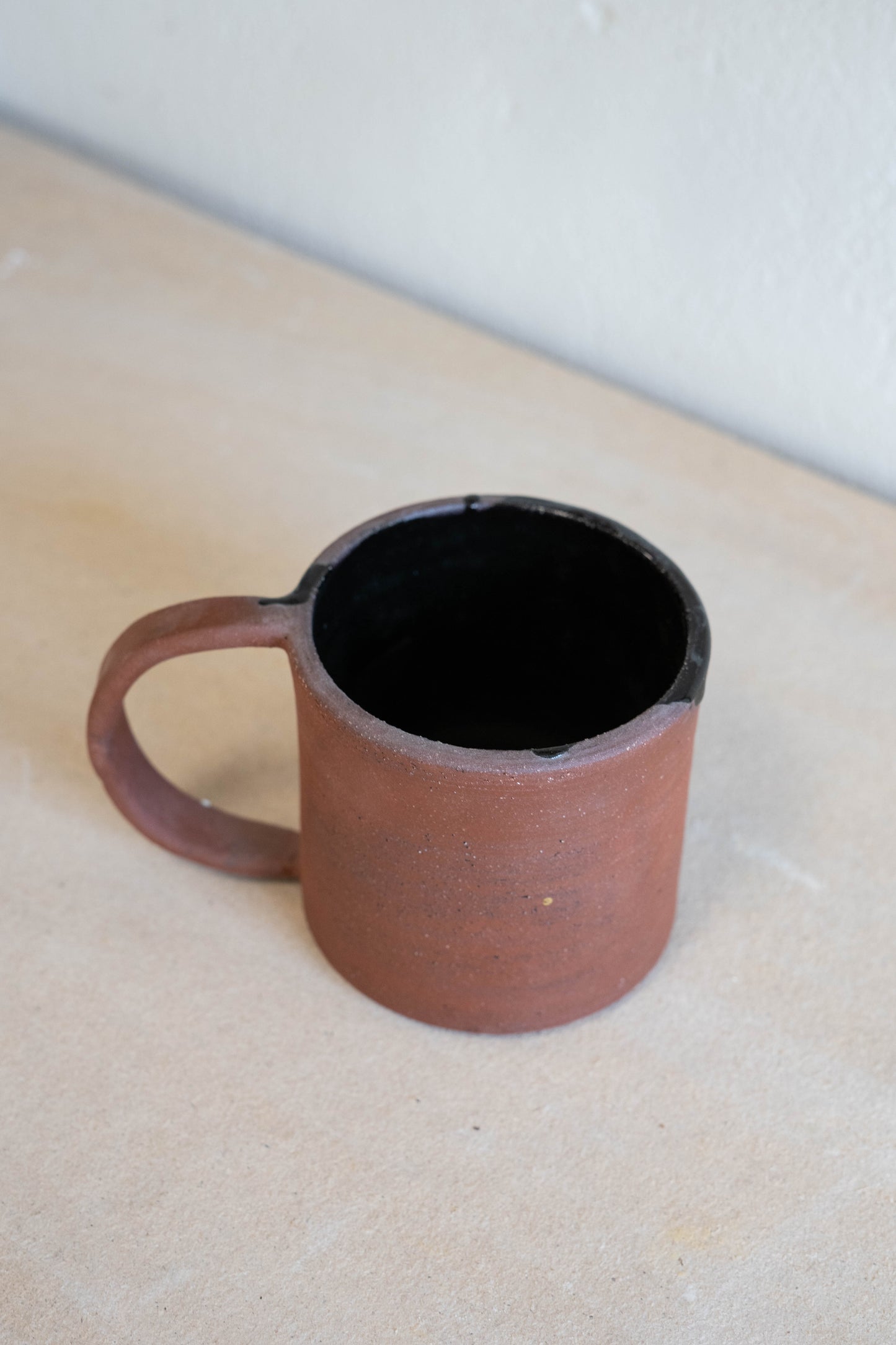 Drippy Black + Raw Mug