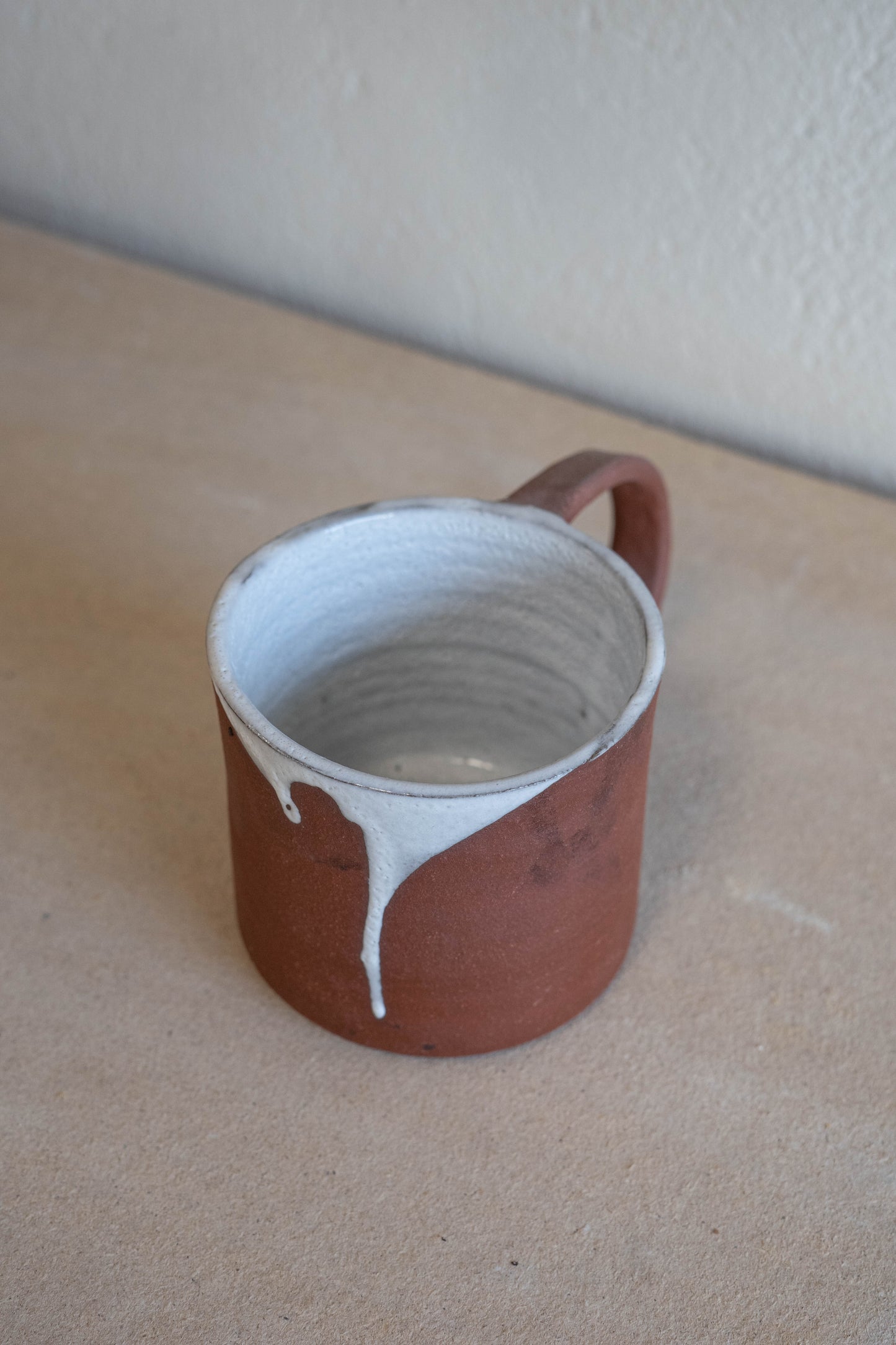 Drippy white mug