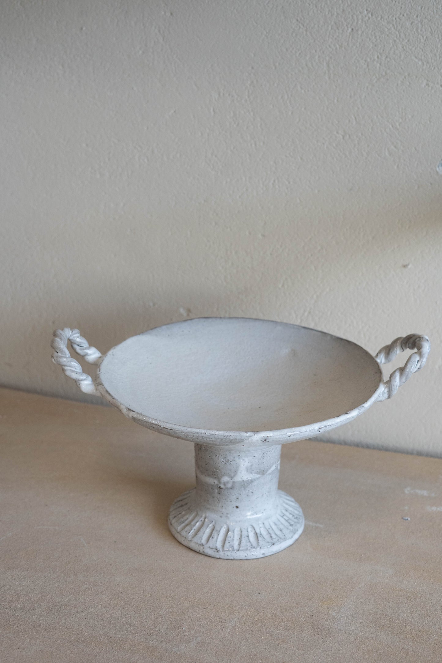 White Pedestal Bowl