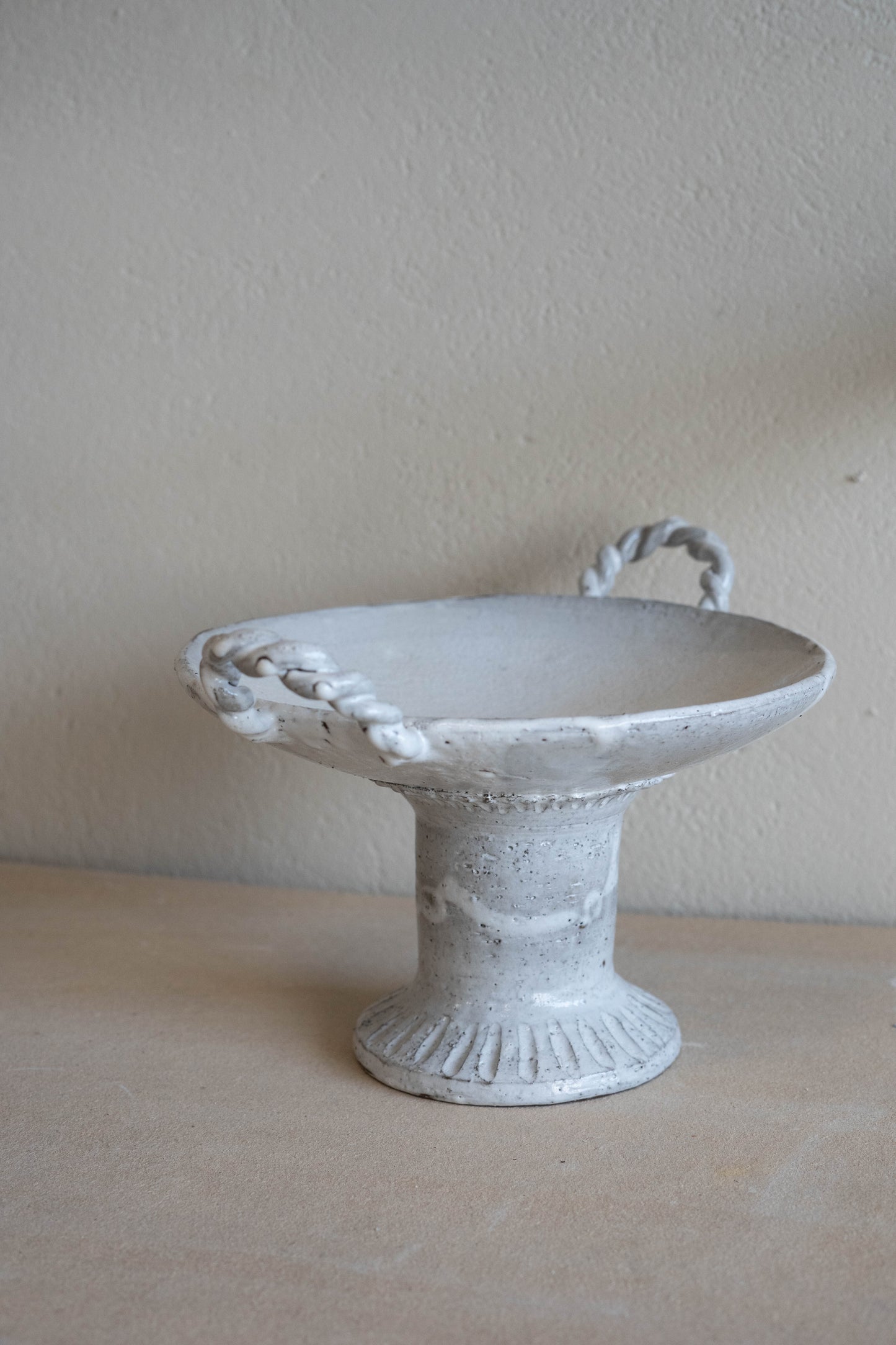 White Pedestal Bowl