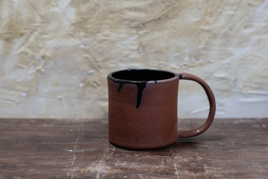 Drippy Black + Raw Mug