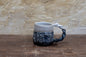 Blue + White Swirly Handle Mug