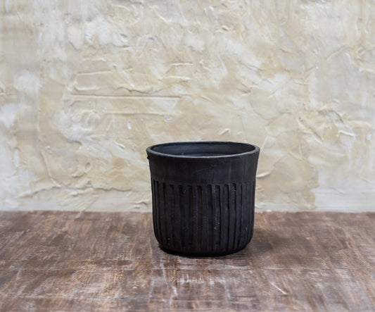 Matte Black Flower Pot