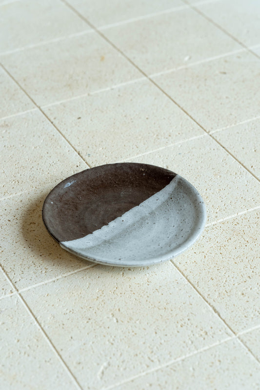 White + Brown Plate