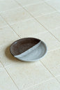 White + Brown Plate