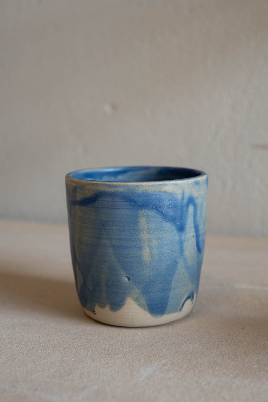 Small blue cup