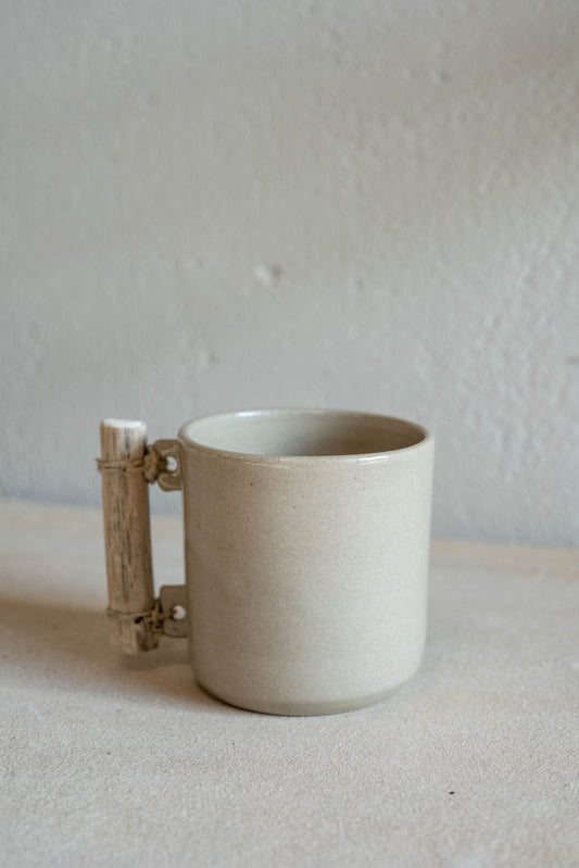 Mug in Sand + driftwood handle
