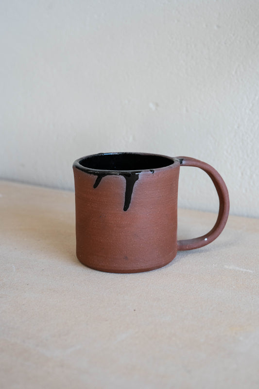 Drippy Black + Raw Mug
