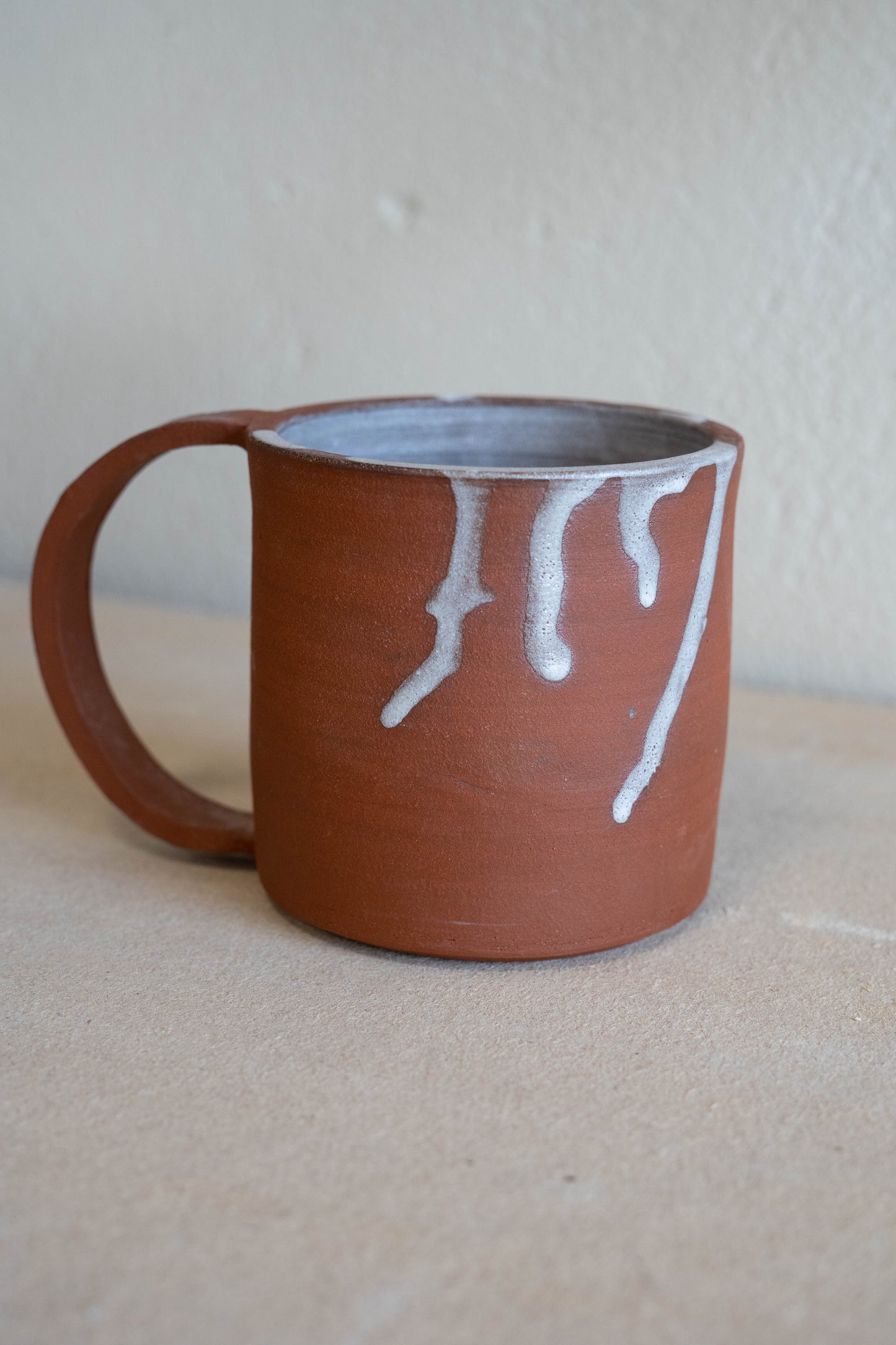 Drippy white mug