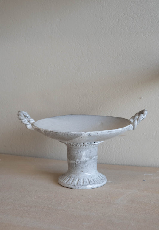 White Pedestal Bowl